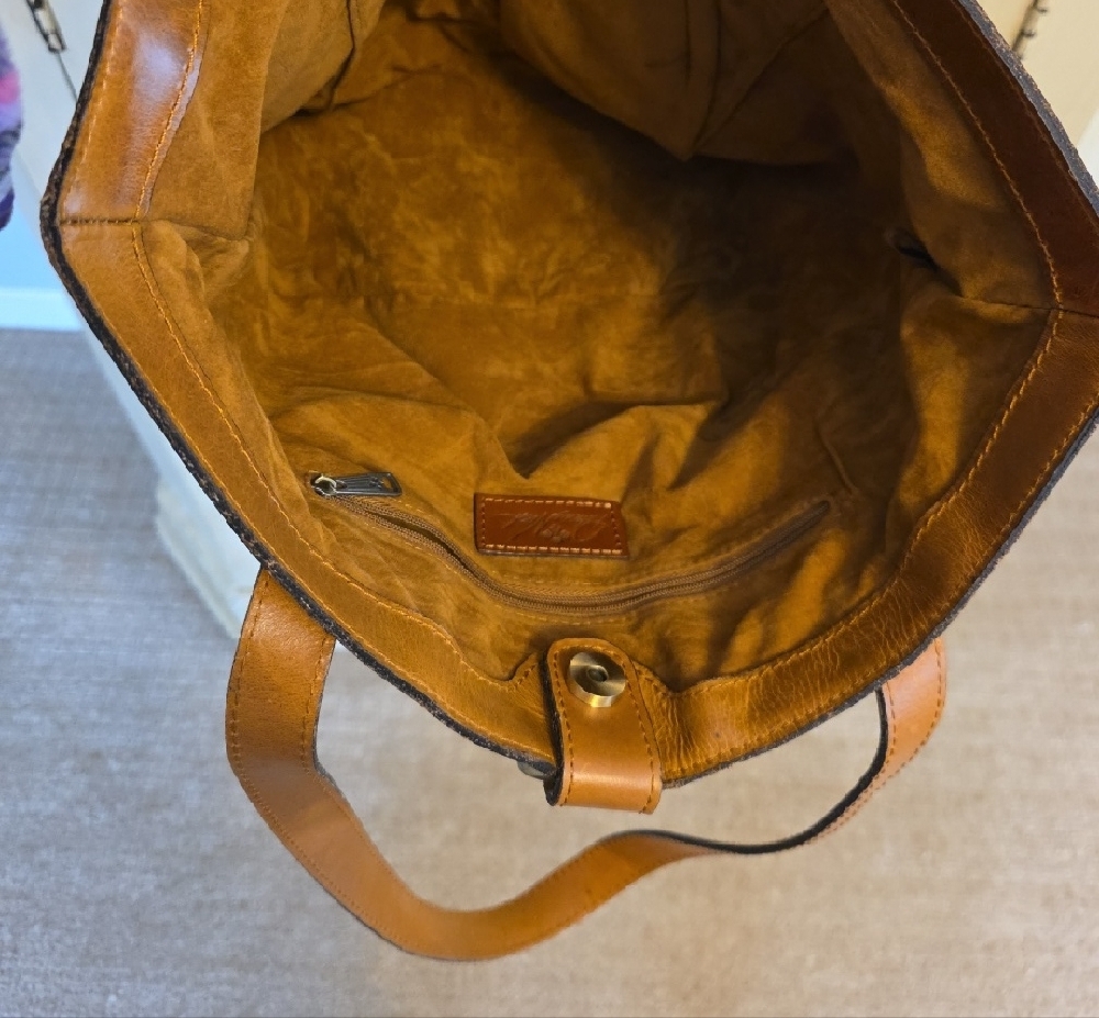 Patricia NASH COGNAC Leather Tote Bag - Picture 3 of 4